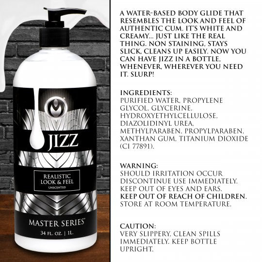 Jizz Unscented Water-Based Lube - 16oz