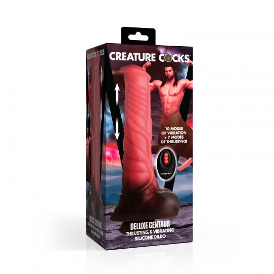 Deluxe Centaur Thrusting & Vibrating Silicone Dildo