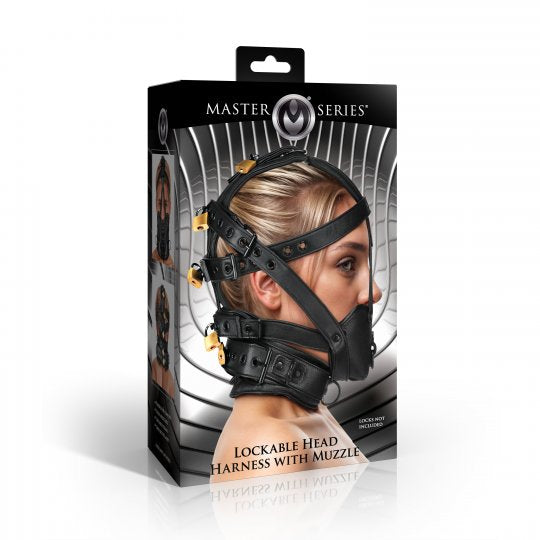Lockable Head Harness with Muzzle