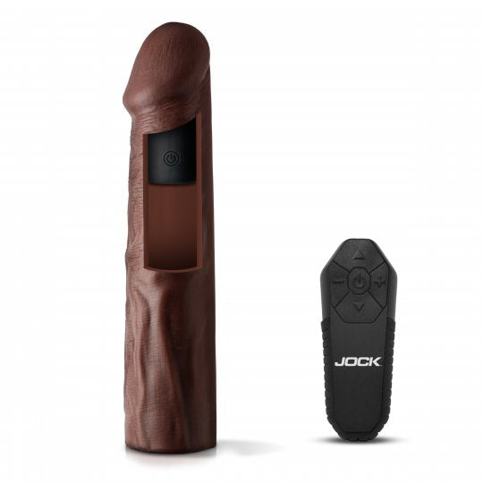 Enhancers Vibrating Penis Extension w/ Remote - Dark