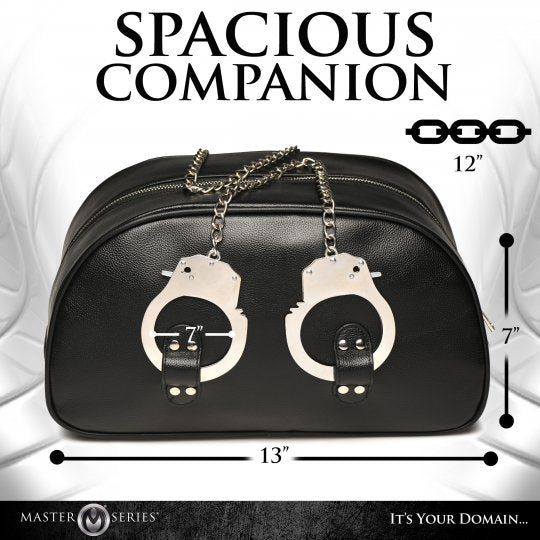 Cuffed and Loaded Travel Bag with Handcuff Handles
