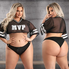 Fantasy Lingerie Real MVP Football Player-Black 3X/4X